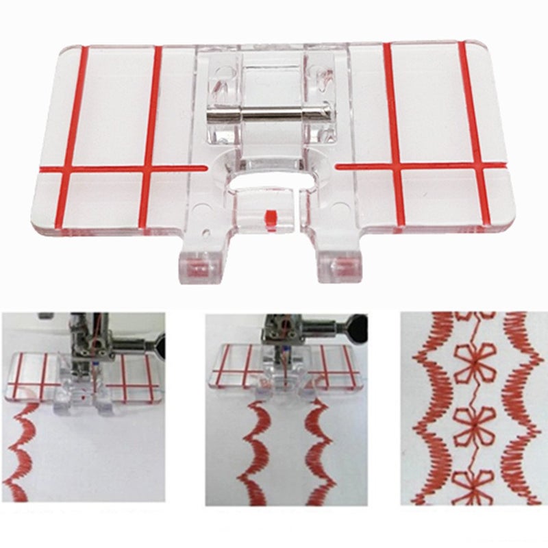 YEQIN Border Guide Sewing Machine Presser Foot - Fits All Low Shank Snap-On Singer, Brother, Babylock, Euro-Pro, Simplicity, White, Janome, Kenmore, Juki, New Home - Image 3